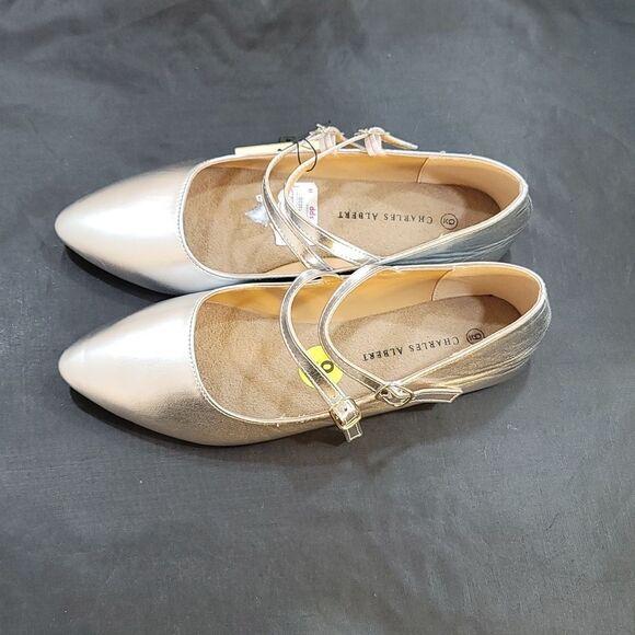 BRAND NEW CHARLES ALBERT DOUBLE ADJUSTABLE BUCKLE STRAP FLAT SHOE - Picture 7 of 13